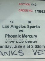 Los Angeles Sparks vs. Phoenix Mercury - WNBA - Afternoon Game