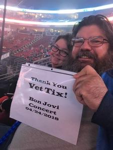 Michael attended Bon Jovi - This House is not for Sale - Tour on Apr 24th 2018 via VetTix 