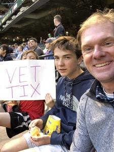 Shane attended Arizona Diamondbacks vs. San Francisco Giants on Apr 17th 2018 via VetTix 