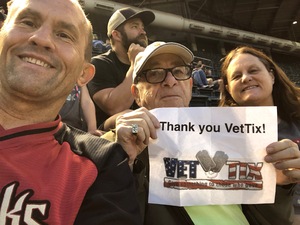 Ron attended Arizona Diamondbacks vs. San Francisco Giants on Apr 18th 2018 via VetTix 