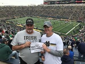 daniel attended Notre Dame Fightin' Irish vs. Vs. Ball State Cardinals - NCAA Football on Sep 8th 2018 via VetTix 