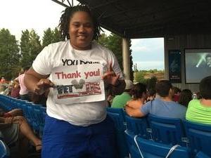 Chelle attended Darius Rucker: the Good for a Good Time Tour on Aug 27th 2016 via VetTix 