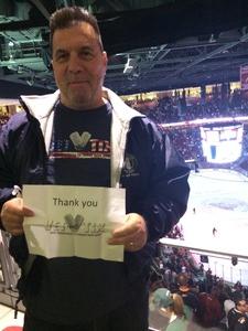 Lou attended Arizona Coyotes vs. Philadelphia Flyers - NHL - Opening Night on Oct 15th 2016 via VetTix 