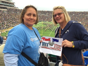 Rhonda attended Notre Dame Fighting Irish vs. University of Miami - NCAA Football on Oct 29th 2016 via VetTix 