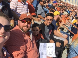 Joshua attended University of Texas Longhorns vs. West Virginia - NCAA Football on Nov 12th 2016 via VetTix 