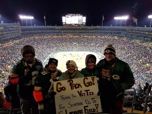 Andrew attended Green Bay Packers vs. New York Giants - NFL Playoffs Wild Card Game on Jan 8th 2017 via VetTix 
