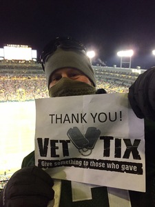 Nicholas attended Green Bay Packers vs. New York Giants - NFL Playoffs Wild Card Game on Jan 8th 2017 via VetTix 