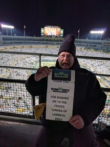 Gerald attended Green Bay Packers vs. New York Giants - NFL Playoffs Wild Card Game on Jan 8th 2017 via VetTix 