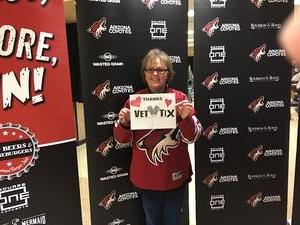 Mary Ann attended Arizona Coyotes vs. Anaheim Ducks - NHL on Feb 20th 2017 via VetTix 