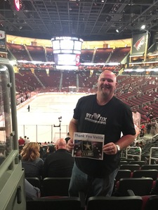 Bryan attended Arizona Coyotes vs. Anaheim Ducks - NHL on Feb 20th 2017 via VetTix 