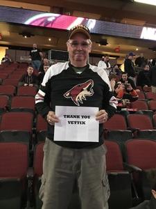 gary attended Arizona Coyotes vs. Anaheim Ducks - NHL on Feb 20th 2017 via VetTix 