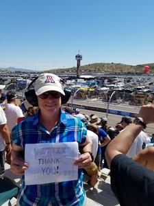 Diane attended Camping World 500 - Monster Energy NASCAR Cup Series - Phoenix International Raceway on Mar 19th 2017 via VetTix 