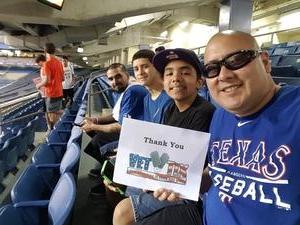 Guadalupe attended HEB Big League Weekend - American League West Division Champion Texas Rangers vs. American League Central Division Champion Cleveland Indians - MLB on Mar 18th 2017 via VetTix 