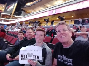 Scott attended Arizona Coyotes vs. Colorado Avalanche - NHL on Mar 13th 2017 via VetTix 