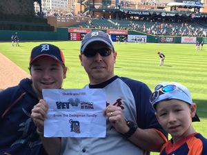 Tom Zwingman attended Detroit Tigers vs. Boston Red Sox - MLB on Apr 9th 2017 via VetTix 