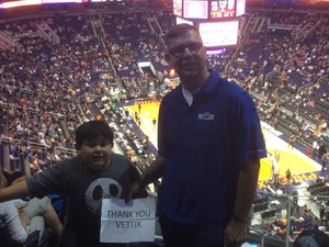 Gregory attended Phoenix Suns vs. Los Angeles Clippers - NBA on Mar 30th 2017 via VetTix 