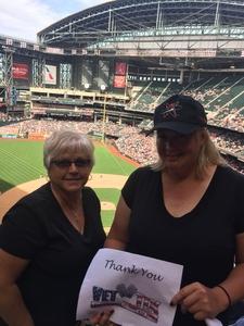 Stacy attended Arizona Diamondbacks vs. Cleveland Indians - MLB on Apr 9th 2017 via VetTix 