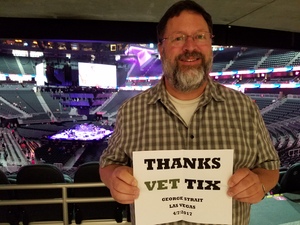 michael attended George Strait - Strait to Vegas With Special Guest Cam - Friday on Apr 7th 2017 via VetTix 