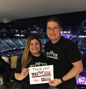 SrA David Escobar attended George Strait - Strait to Vegas With Special Guest Cam - Saturday on Apr 8th 2017 via VetTix 