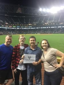 Glenn attended Arizona Diamondbacks vs. Pittsburgh Pirates - MLB on May 11th 2017 via VetTix 