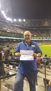 Dennis attended Arizona Diamondbacks vs. Pittsburgh Pirates - MLB on May 11th 2017 via VetTix 