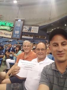 Eric attended Tampa Bay Rays vs. Kansas City Royals - MLB on May 9th 2017 via VetTix 
