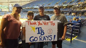 Tracy attended Tampa Bay Rays vs. Kansas City Royals - MLB on May 9th 2017 via VetTix 