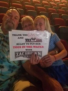 Michelle attended Zac Brown Band - Welcome Home Tour on May 4th 2017 via VetTix 