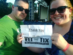 Glenn attended Brad Paisley With Special Guest Dustin Lynch, Chase Bryant, and Lindsay Ell on May 20th 2017 via VetTix 