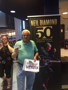 Gerard attended Neil Diamond - the 50 Year Anniversary World Tour on Jun 2nd 2017 via VetTix 