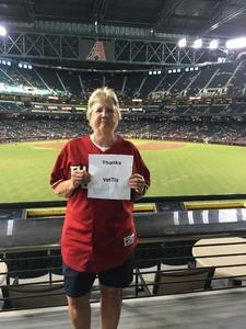 Jill attended Arizona Diamondbacks vs. Washington Nationals - MLB on Jul 21st 2017 via VetTix 