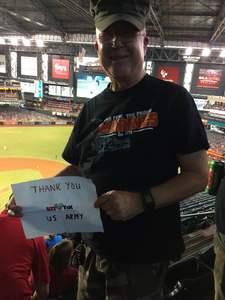 Matthew attended Arizona Diamondbacks vs. Atlanta Braves - MLB on Jul 24th 2017 via VetTix 
