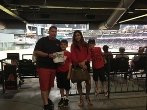 Steven attended Arizona Diamondbacks vs. Atlanta Braves - MLB on Jul 26th 2017 via VetTix 