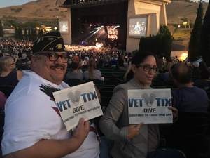 Joel Disabled Navy Veteran attended Boston With Joan Jett and the Black Hearts - Hyper Space Tour - Reserved Seats on Jun 18th 2017 via VetTix 