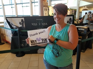Chrystal attended Soul2Soul With Tim McGraw and Faith Hill on Jul 31st 2017 via VetTix 