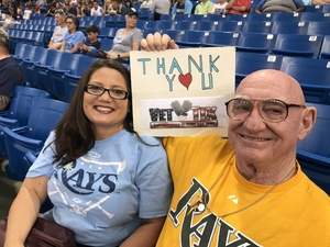 Temple attended Tampa Bay Rays vs. Baltimore Orioles - MLB - Lower Level Seating on Jul 25th 2017 via VetTix 