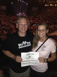 Greg Amelsberg attended Nickelback - Feed the Machine Tour With Special Guest Daughtry and Shaman's Harvest on Jul 21st 2017 via VetTix 