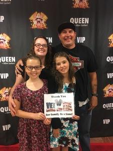 Levi attended Queen + Adam Lambert Live at the Pepsi Center on Jul 6th 2017 via VetTix 