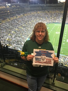 Loretta attended Green Bay Packers vs. Philadelphia Eagles - NFL Preseason on Aug 10th 2017 via VetTix 