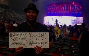 Russell attended Queen + Adam Lambert on Jul 20th 2017 via VetTix 