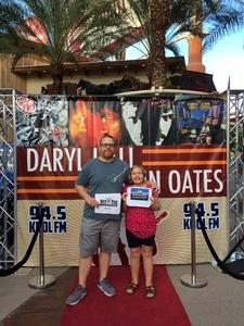Eric attended Daryl Hall and John Oates and Tears for Fears With a Special Acoustic Performance by Allen Stone on Jul 17th 2017 via VetTix 