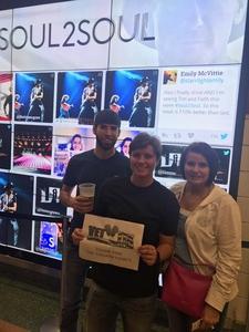 Robert attended Soul2Soul Tour With Tim McGraw and Faith Hill on Aug 17th 2017 via VetTix 
