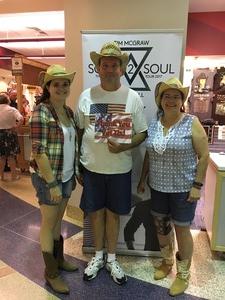 Robert attended Soul2Soul Tour With Tim McGraw and Faith Hill on Aug 17th 2017 via VetTix 