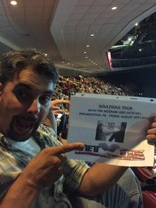 Stephen attended Soul2Soul Tour With Tim McGraw and Faith Hill on Aug 18th 2017 via VetTix 