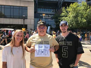 Gerald attended Georgia Tech Yellow Jackets vs. Jacksonville State - NCAA Football on Sep 9th 2017 via VetTix 