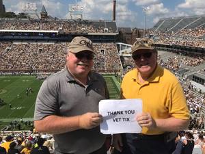 Gerald attended Georgia Tech Yellow Jackets vs. Pittsburgh - NCAA Football on Sep 23rd 2017 via VetTix 