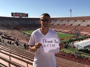 Chris attended University of Southern California Trojans vs. Stanford - NCAA Football on Sep 9th 2017 via VetTix 