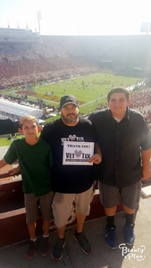 Vincent attended University of Southern California Trojans vs. Stanford - NCAA Football on Sep 9th 2017 via VetTix 