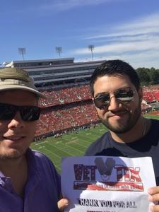 Joao attended NC State Wolfpack vs. Syracuse - NCAA Football - Military Appreciation Game on Sep 30th 2017 via VetTix 