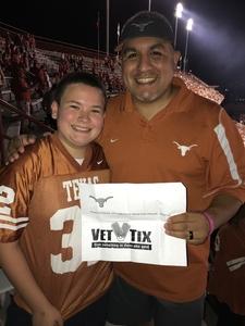 CT attended Texas Longhorns vs. Kansas State - NCAA Football on Oct 7th 2017 via VetTix 
